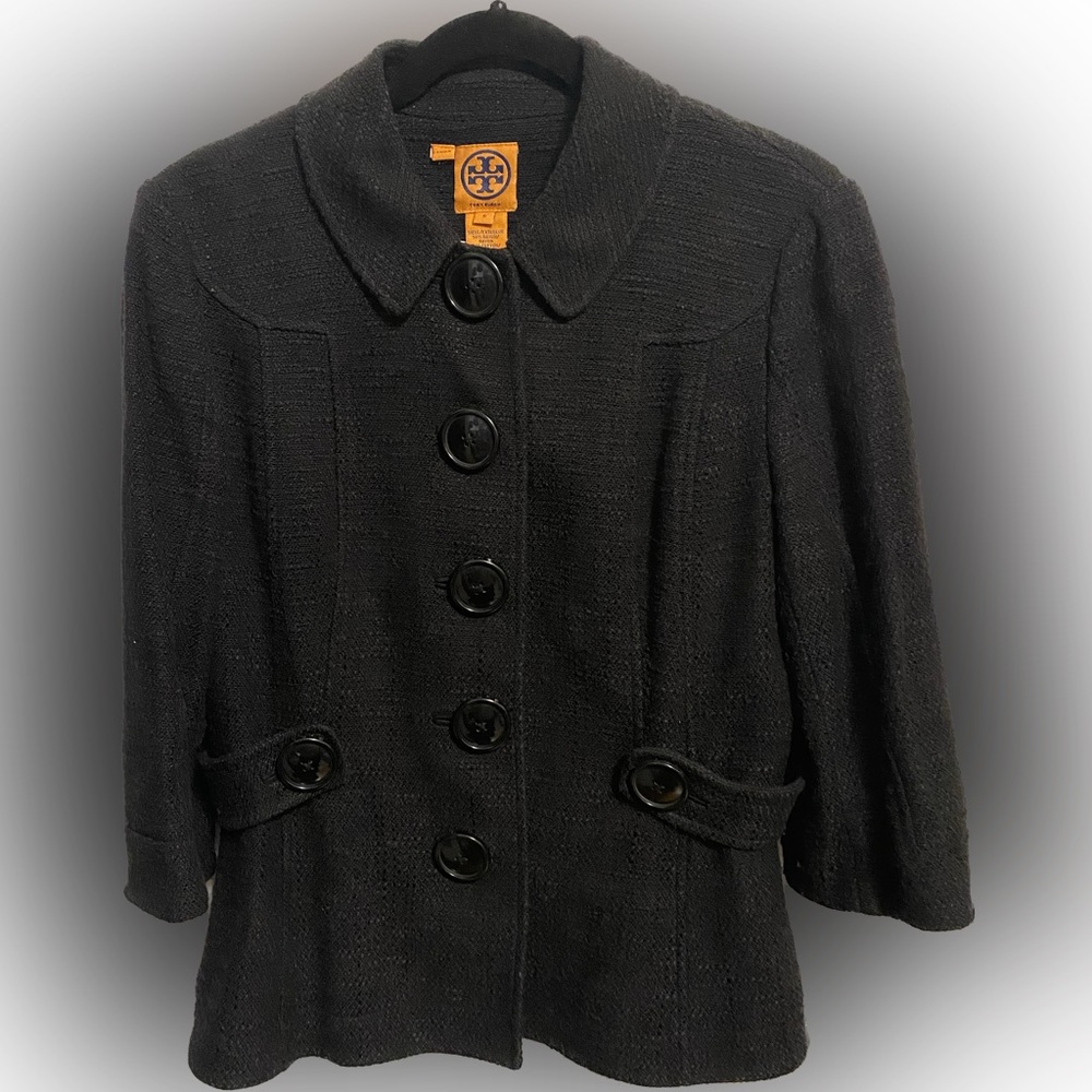 Tory Burch Tweed 3/4” Sleeve Jacket